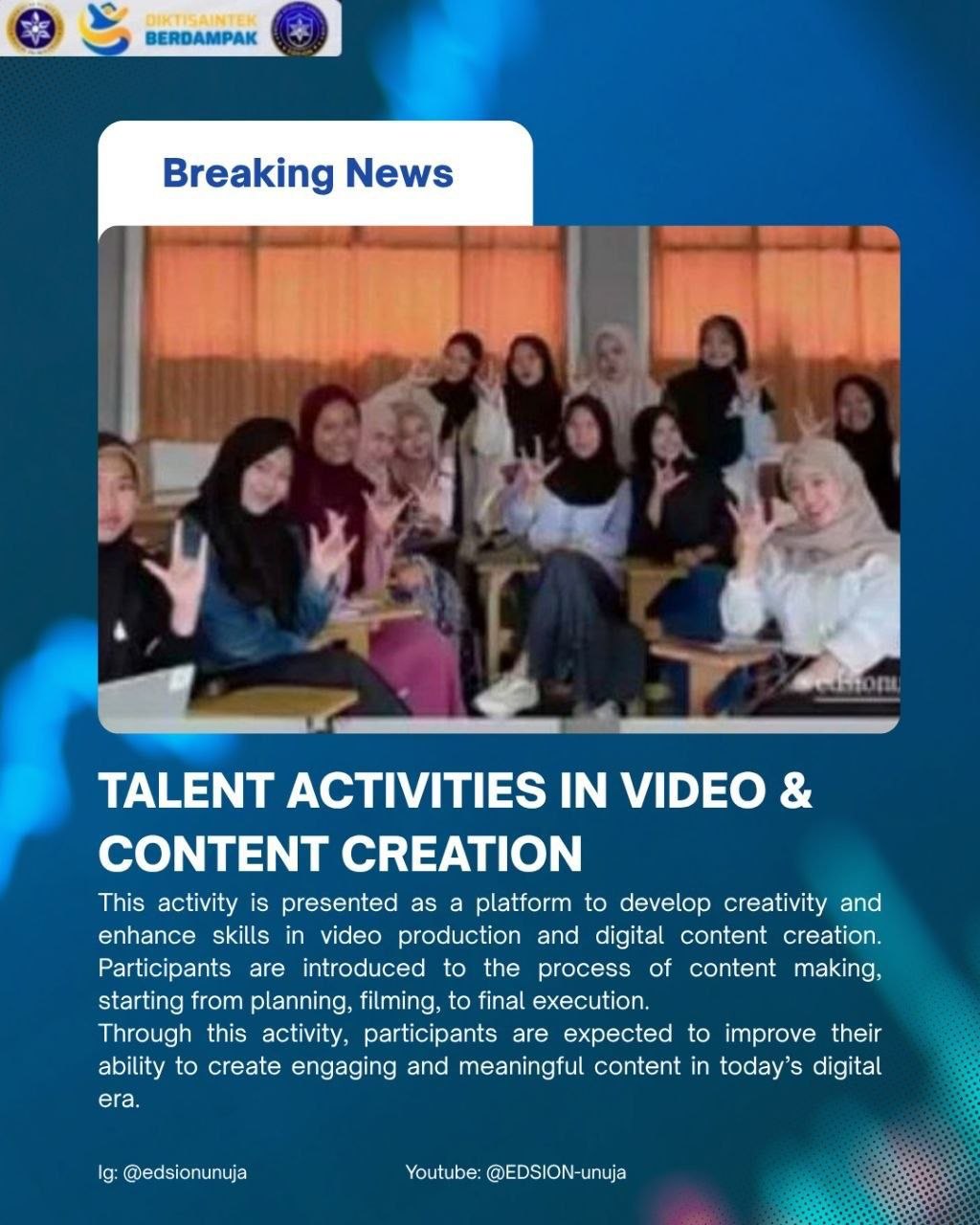 Talent Activities and Content Creation Mahasiswa PBI