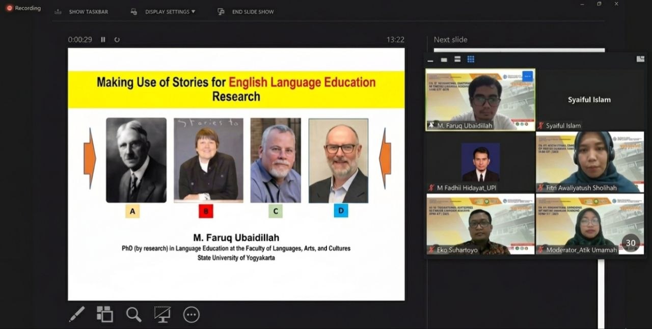Webinar in ELT: Stories use for English Education Research